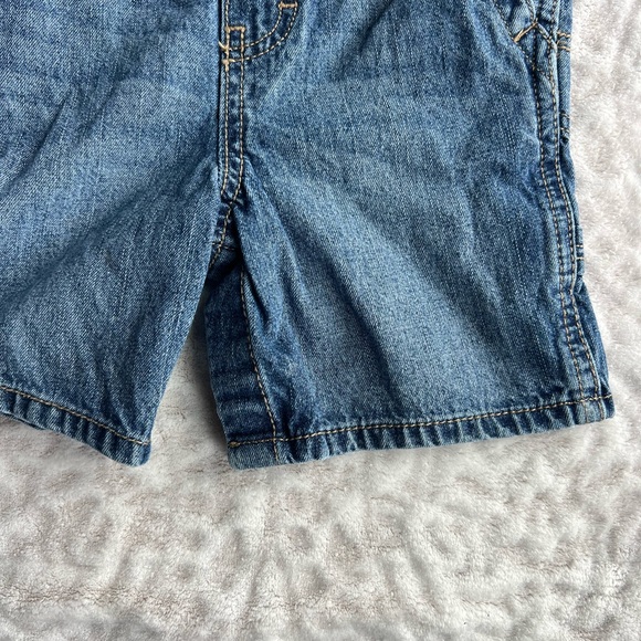 OshKosh B'gosh Blue Denim Kids Short Overalls - Picture 2 of 5